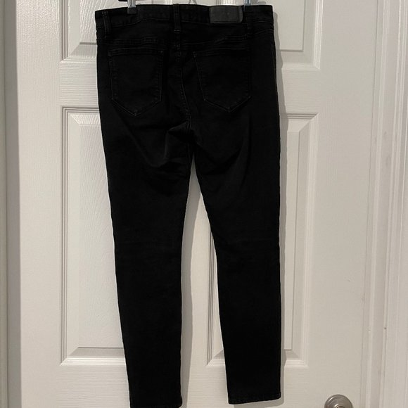 Joe's Jeans Black Zipper Skinny Ankle Jeans Jeggings Sz 29 (31x27) - Picture 7 of 15